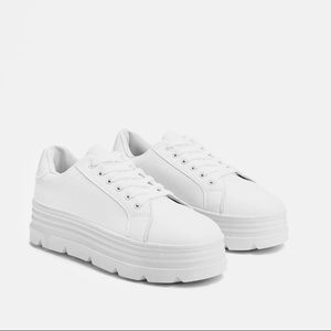 White Platform Sneakers